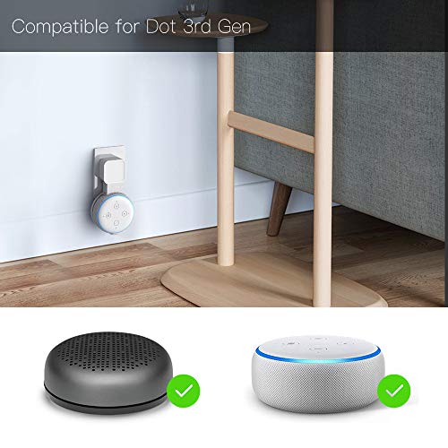 GGMM Soporte para Dot 3ª Generación, Gestión de Cables Sin Tornillos, Accesorios Portapuntos Diseñados para la Cocina, Dormitorio, Baño, Blanco