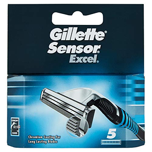 Gillette Sensor Excel - Recambio De Maquinilla De Afeitar Para Hombre - 5 Recambios