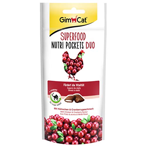 GimCat superalimentos NUTRI Pockets Gallina & Cranberry, 12 Unidades (12 x 60 g)