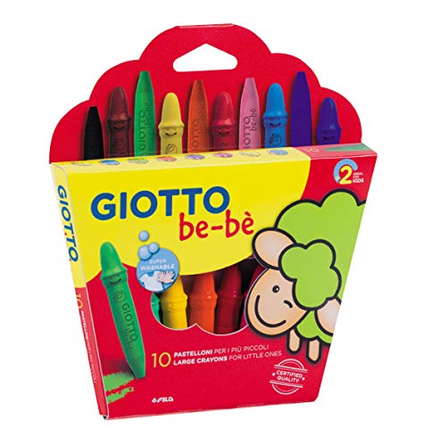 Giotto be-bè 479200 - Estuche de 10 maxi ceras para los más pequeños