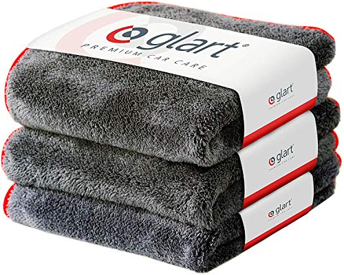 Glart 443TP Gamuzas versátiles para coches, Gris (Anthracite), 40 x 40 cm, Set de 3