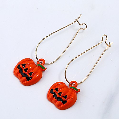 GLJIJID Pendientes Creativos Personalizados De Color Caramelo Calabaza, Joyas Día Festivo Oro