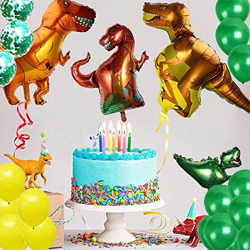 Globos de Dinosaurios,Globos de Dinosaurios Cumpleaños,Adornos Cumpleaños Dinosaurios,Selva Dinosaurios,Fiesta de Cumpleaños Niño Dinosaurios (A)