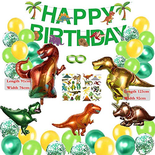 Globos de Dinosaurios,Globos de Dinosaurios Cumpleaños,Adornos Cumpleaños Dinosaurios,Selva Dinosaurios,Fiesta de Cumpleaños Niño Dinosaurios (A)