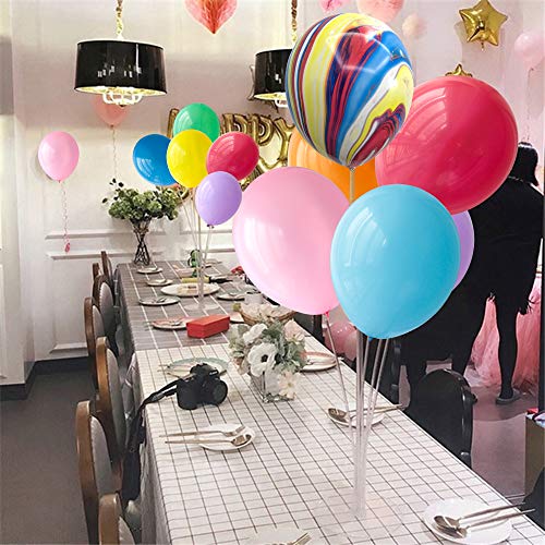 Globos Helio Coloridos SKYIOL 100 piezas 30cm Globos de Colores Látex Multicolores Globos con 2 Cinta de 10m para Niños Niñas Cumpleaños Comunion Bodas Aiversario Baby Shower Decoraciones de Fiesta