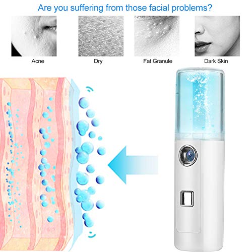 GLOGLOW Facial Steamer USB Handy Nano Sprayer Cool Hidratación Hidratante Niebla Atomización para Home Face Sauna SPA