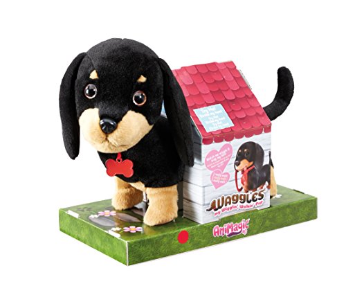 Goliath-31290.3176 Animagic-Mon Teckel Rigolo Waggles-Marche, renueva la Cola y ladrillo de Peluche para Perro Interactivo, 31290.3176, Multicolor