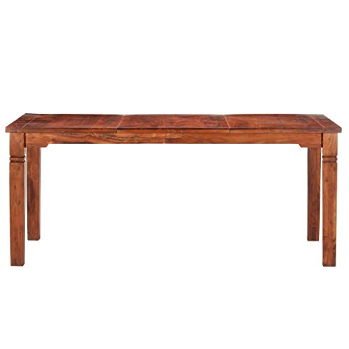 Goliraya Mesa de Comedor de Madera Maciza de Acacia 180x90x76 cm