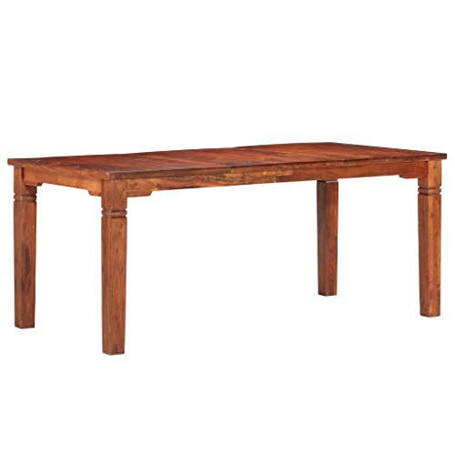 Goliraya Mesa de Comedor de Madera Maciza de Acacia 180x90x76 cm