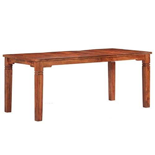 Goliraya Mesa de Comedor de Madera Maciza de Acacia 180x90x76 cm