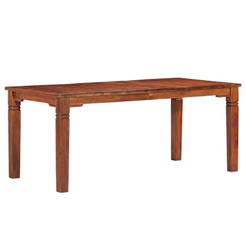 Goliraya Mesa de Comedor de Madera Maciza de Acacia 180x90x76 cm