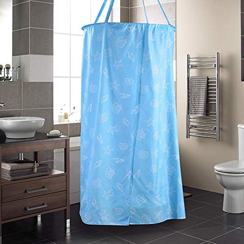 Goodsv Cremallera Cubierta de baño Cuenta de baño Tela Gruesa de poliéster Cortina de Ducha Temperatura fría Cálido Redondo Bebé Adulto Cuenta de baño (Color : 80 * 200CM)