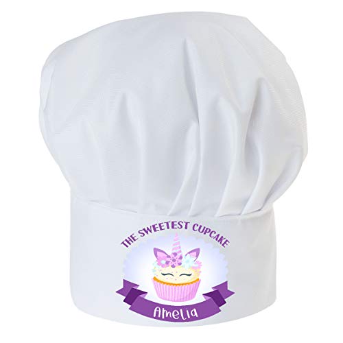 Gorro Cocinero para niños de niño Bebé de Cocina Ajustable con Velcro Gorro de Chef con Nombre/con Texto La Magdalena más Dulce con Nombre [099]