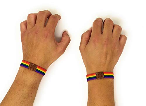 GOS Best Supplies Pack 2 Pulseras Elásticas Arcoiris | Multicolor | Rainbow