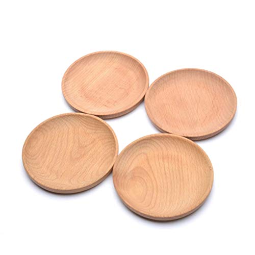 GPWDSN Plato de Madera para Salsa, Cuencos para Salsa, Plato para condimentar, Plato para Servir, Plato para condimentar, Platos de Soja para Sushi, Aperitivo, Postre