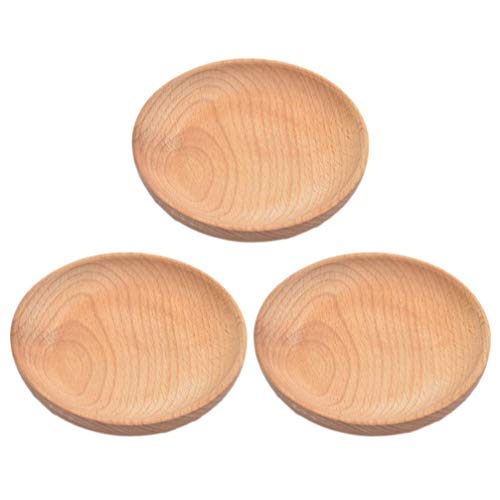 GPWDSN Plato de Madera para Salsa, Cuencos para Salsa, Plato para condimentar, Plato para Servir, Plato para condimentar, Platos de Soja para Sushi, Aperitivo, Postre