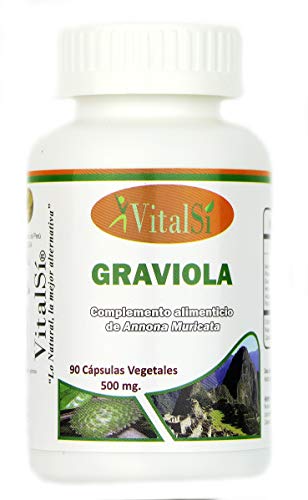 GRAVIOLA (Annona Muricata) 100% natural 90 cápsulas de 500mg. Cápsula elaborada con alga agar-agar. Apto para veganos. Envío gratis España. Canarias y resto de Europa gratis en compra superior a 49€