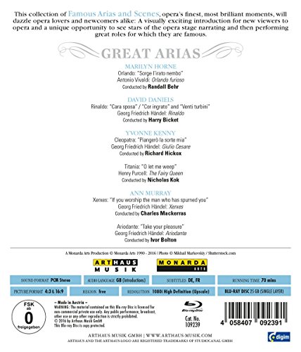 GREAT ARIAS: O LET ME WEEP - Famous Baroque Arias and Scenes [Blu-ray]