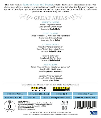 GREAT ARIAS: O LET ME WEEP - Famous Baroque Arias and Scenes [Blu-ray]