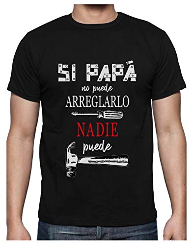 Green Turtle Camiseta para Hombre- Regalos para Hombre, Regalos para Padres. Camisetas Hombre Originales Divertidas - Si Papá no Puede Nadie Puede - - X-Large Negro