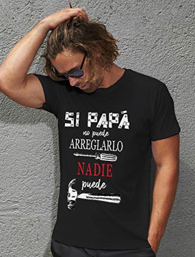 Green Turtle Camiseta para Hombre- Regalos para Hombre, Regalos para Padres. Camisetas Hombre Originales Divertidas - Si Papá no Puede Nadie Puede - - X-Large Negro