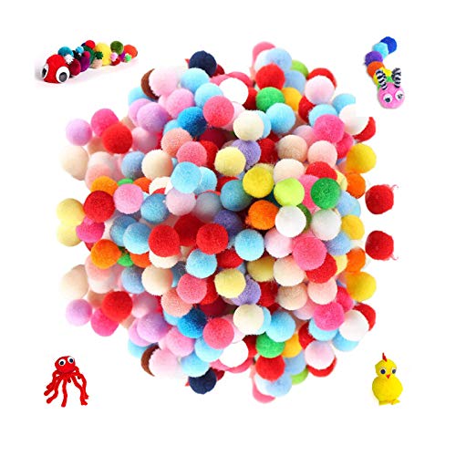 Gresunny pompones colores mini bolas de pompone fieltro pompoms balls pompones suaves y esponjosos bolas de peluche para niños arte y bricolaje manualidades decoraciones