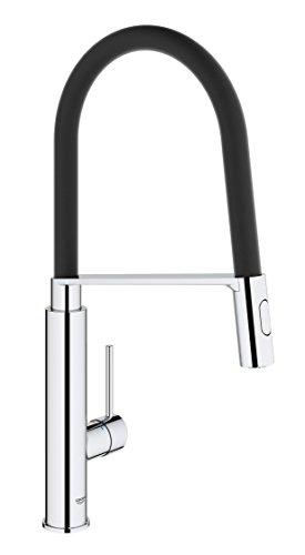 Grohe Concetto Professional - Grifo de cocina, caño giratorio de 360°, caño alto, dos opciones de chorro (Ref. 31491000)