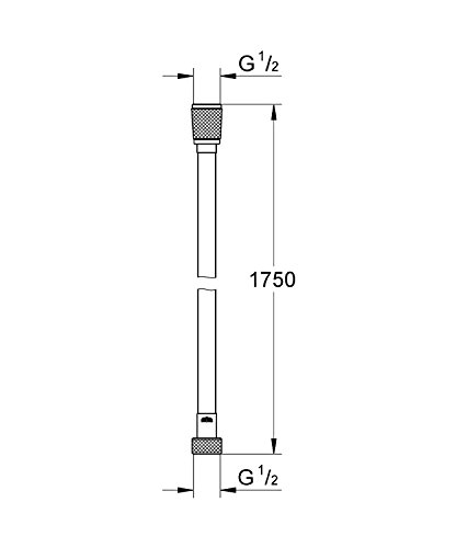 Grohe SilverFlex -Flexo de ducha TwistFree, 1750 mm (Ref. 28388000)