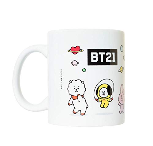 Grupo Erik TAZ042 Taza de Desayuno, Producto Oficial, Cerámica, Personajes BT21