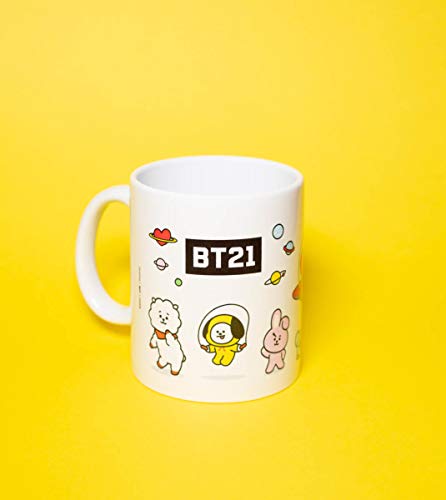 Grupo Erik TAZ042 Taza de Desayuno, Producto Oficial, Cerámica, Personajes BT21