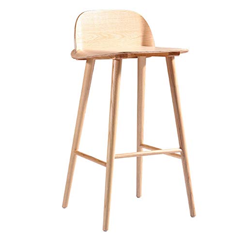 GTD Taburete Cocina, Taburetes de Bar de Madera con Respaldo reposapiés para mostrador Cafetería Desayuno Desayuno (89CM) (Color : S)