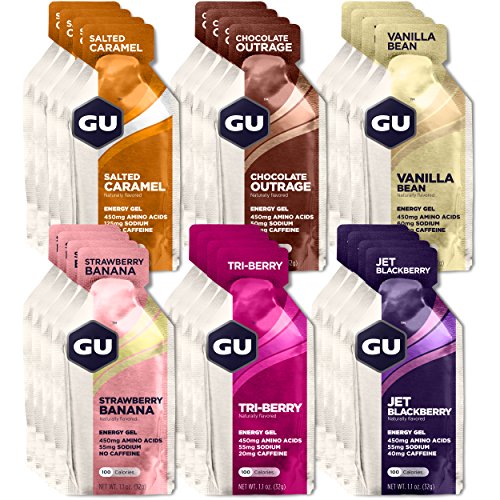 GU Original Sports Nutrition Energy Gel, Assorted Flavors, 24-Count