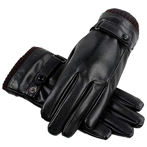 GUANAI Guante Hombres Estilo Simplicidad Muñeca Garantiza Cuero Invierno Guantes Impermeables Atmósfera Guante