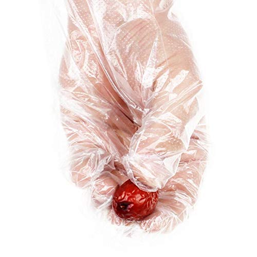 Guantes desechables de plástico para preparación de alimentos (200/400/1000 unidades),guantes desechables fruta y verdura, para Casa, Cocina, Jardín, Restaurante, talla única, transparentes