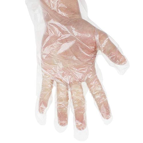 Guantes desechables de plástico para preparación de alimentos (200/400/1000 unidades),guantes desechables fruta y verdura, para Casa, Cocina, Jardín, Restaurante, talla única, transparentes