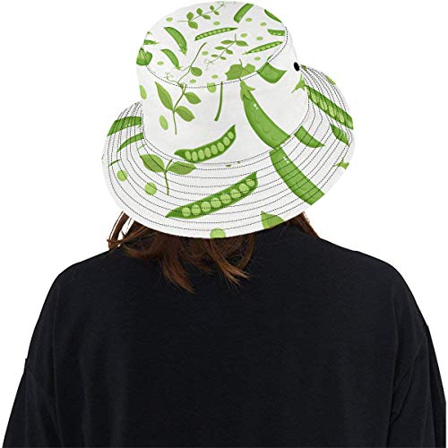 Guisantes Verdes Frijoles pequeños Dibujos Animados Verano Unisex Pesca Sombreros Solteros Cubos niños Adolescentes Mujeres y Hombres con Pescador Empacable Gorra béisbol al Aire Libre Deporte Picnic