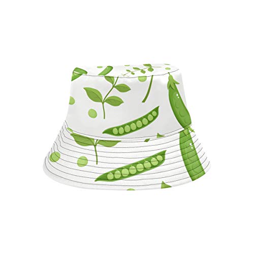 Guisantes Verdes Frijoles pequeños Dibujos Animados Verano Unisex Pesca Sombreros Solteros Cubos niños Adolescentes Mujeres y Hombres con Pescador Empacable Gorra béisbol al Aire Libre Deporte Picnic