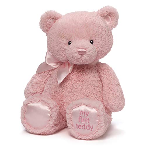 Gund My First Teddy - Oso de Peluche, 25 cm, Rosa (Spin Master 6052826)