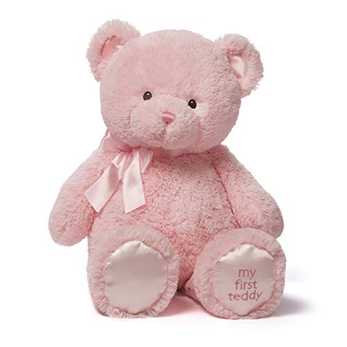 Gund My First Teddy - Oso de Peluche, 25 cm, Rosa (Spin Master 6052826)