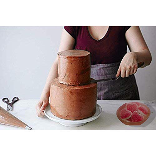 Gurxi Espátula Tartas Angulo Espátula Decoración Tartas Inoxidable Acero Crema Espátula Pasteles Angulo Espátula de Repostería Glaseado Mango para Alisar Crema Decorar Pasteles y Desmoldar 4 Piezas