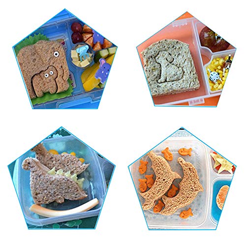 Gurxi Moldes para Galletas Bento Animal Almuerzo Sándwiches Molde para Galletas de Delfines Moldes de Comida Bento para Hacer el Almuerzo Infantil Forma de Animal Rebanadas Galletas 6 Piezas