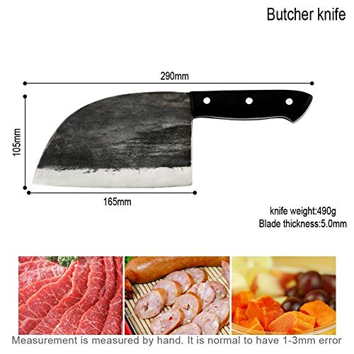 GZSC Cuchillo de Cocina Forjado Hecho a Mano Chino Carnicero Cocina Cuchillo de Hueso Chopper Tang Completa Cubiertas de la manija de Acero de Alto Carbono Cuchillos del Cocinero Regalo Gratuito