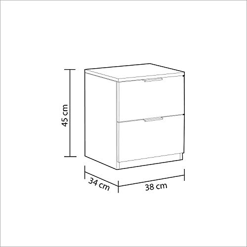 HABITMOBEL Armario Dormitorio 204 Altura con CAJONERA 2 Puertas correderas