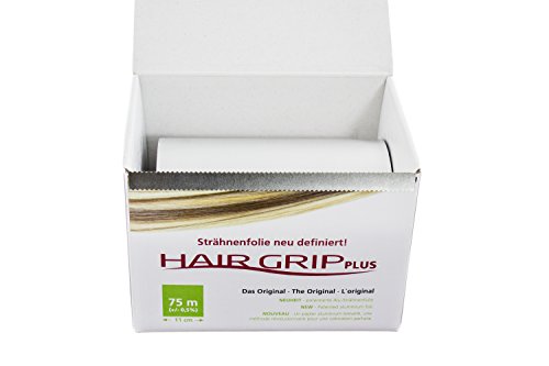 Hairgrip además primeros antideslizantes cadenas de papel de aluminio - 11 cm - 75 m más el primer antideslizantes Alusträhnenfolie- extra resistente a la rotura - 11 cm - 75 m