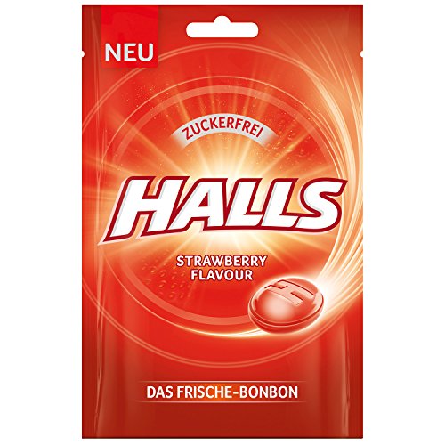 Halls Dulces originales frescos fresa sin azúcar 65 g / fresa fresca