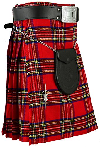 Hamilton Kilts Scottish Traditional Hombres Kilt Royal Stewart Tartan