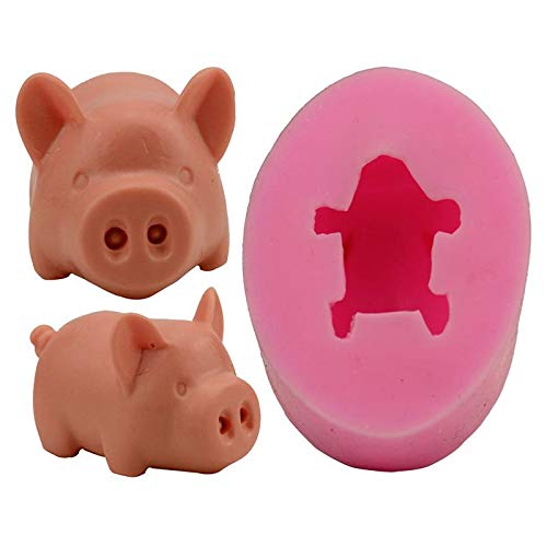 Haodou Molde de Silicona para Cochinillo Hornear DIY Moldes para 3D Bandeja de Pastel de Fondant de Caramelos de Chocolate Gelatina Antiadherente Herramientas