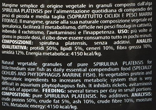Haquoss Spirulina Gran Gourmet Comida en Copos para Peces Vegetariano, 100 ml/46 Gr