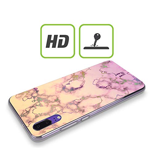 Head Case Designs Lila Y Crema Mármol Iridiscente Carcasa de Gel de Silicona Compatible con Huawei Honor 5X / GR5