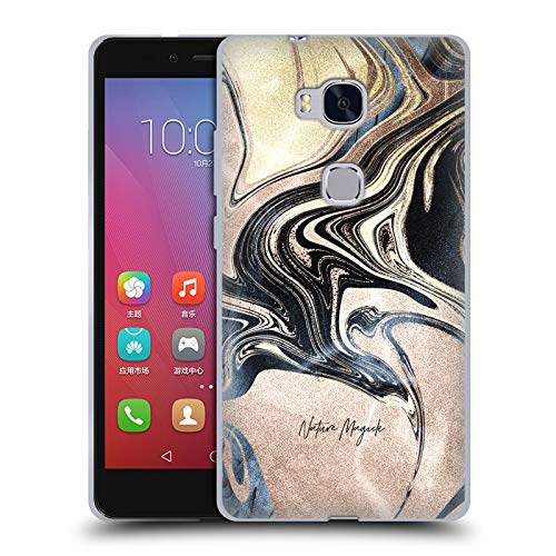 Head Case Designs Oficial Nature Magick Crema Luxe Gold Marble Metallic Carcasa de Gel de Silicona Compatible con Huawei Honor 5X / GR5